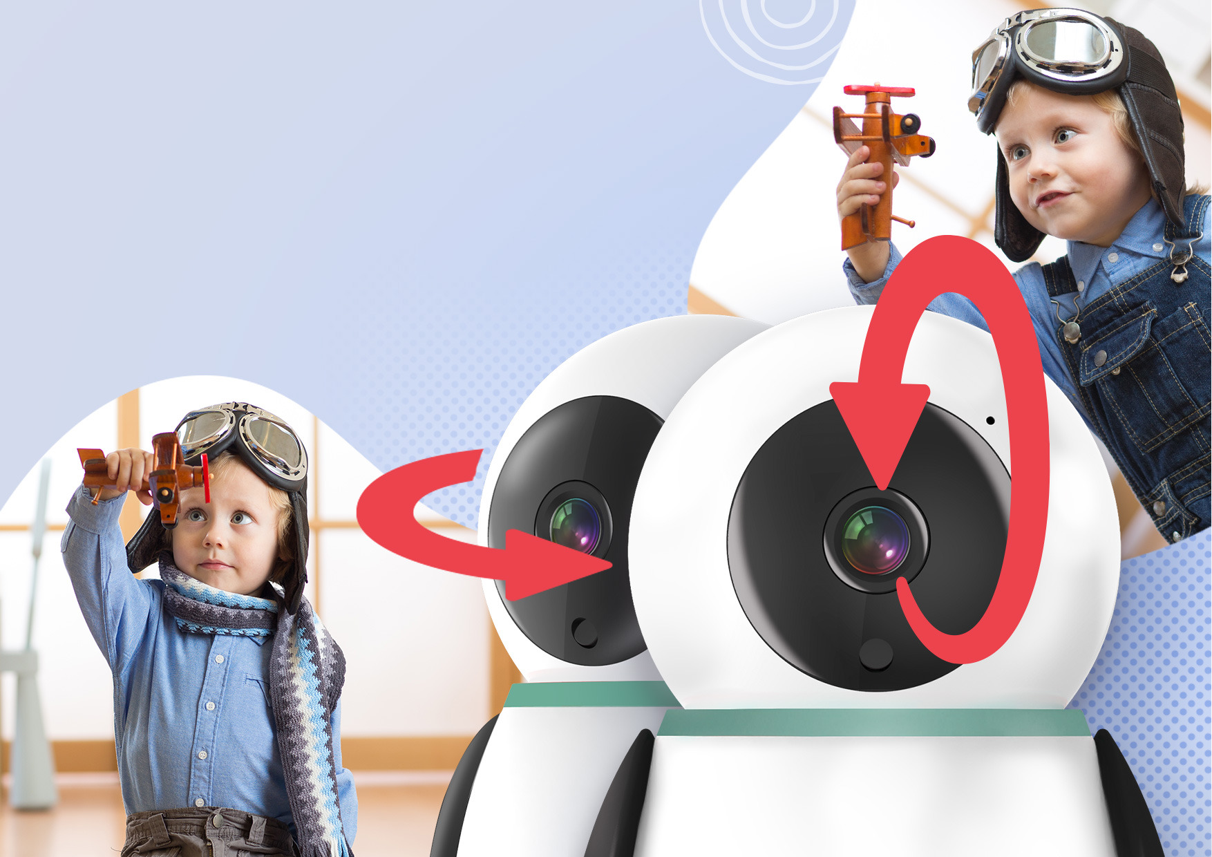 Neno Avante з рухомою головою і хлопчиком на задньому плані