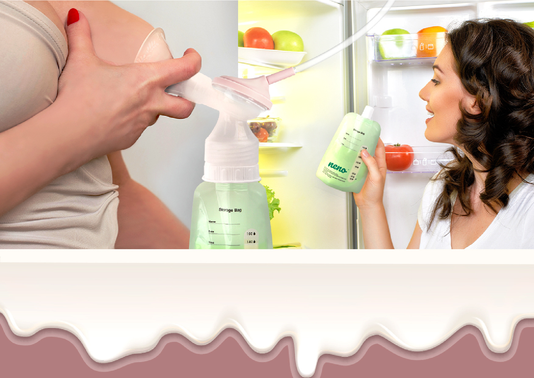 жінка ставить пакети в холодильник