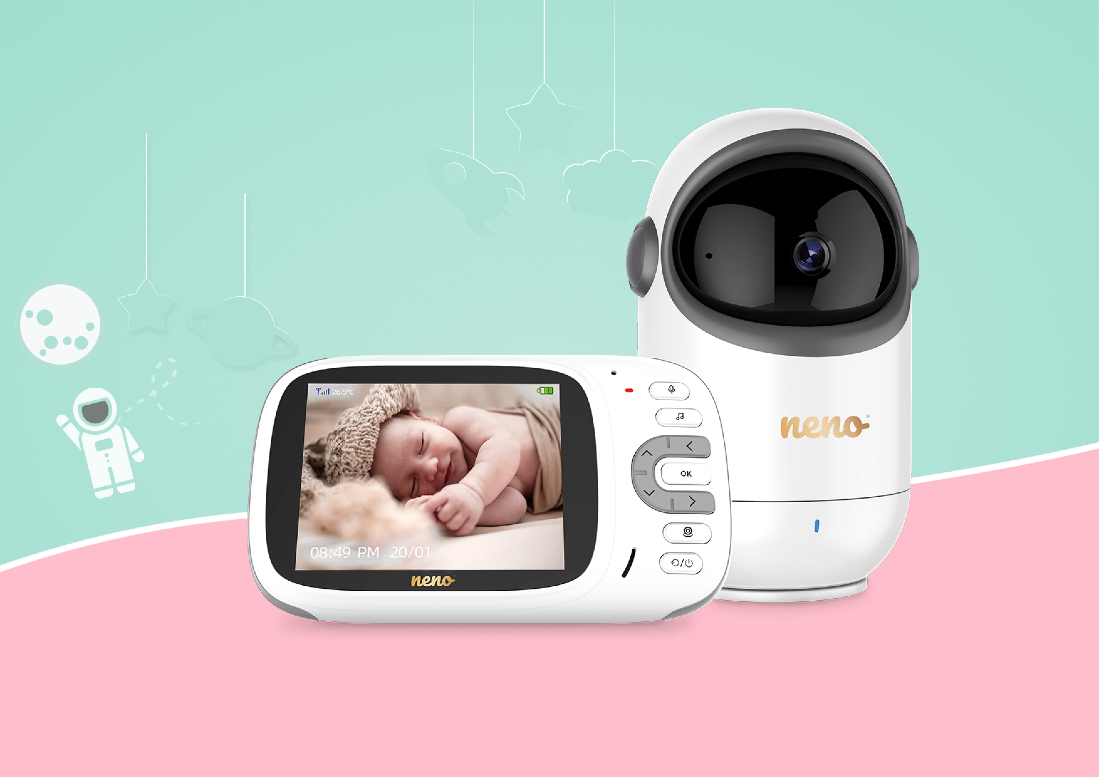 бездротова відеоняня, що обертається