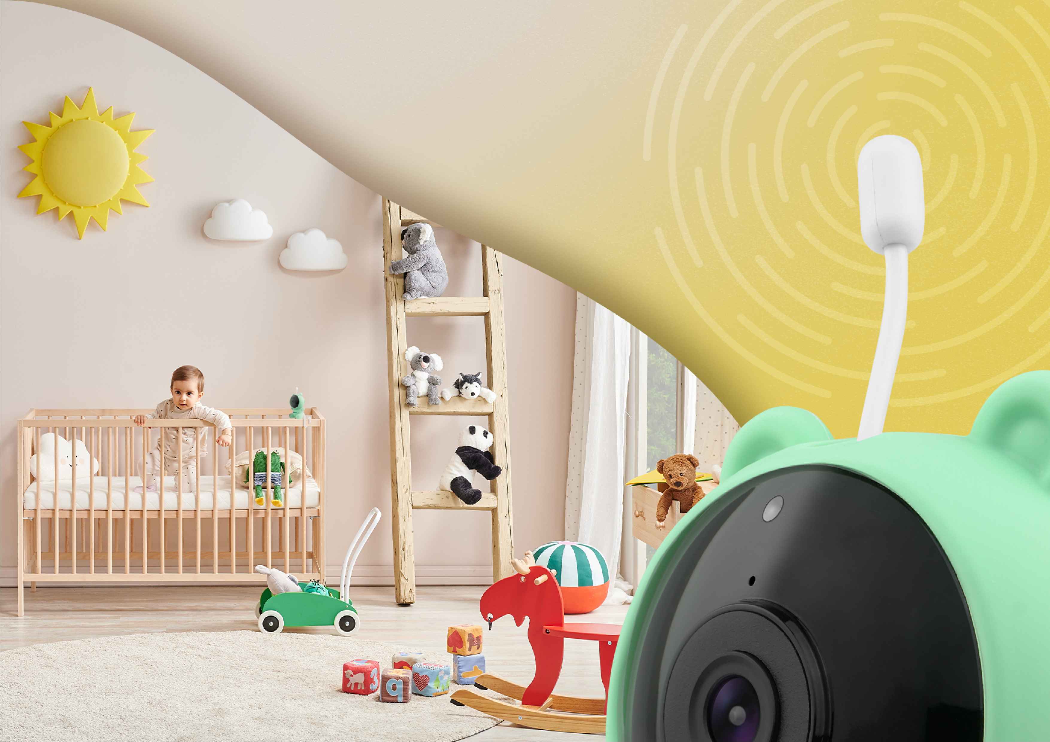 дитяча кімната та Нено Луї на задньому плані