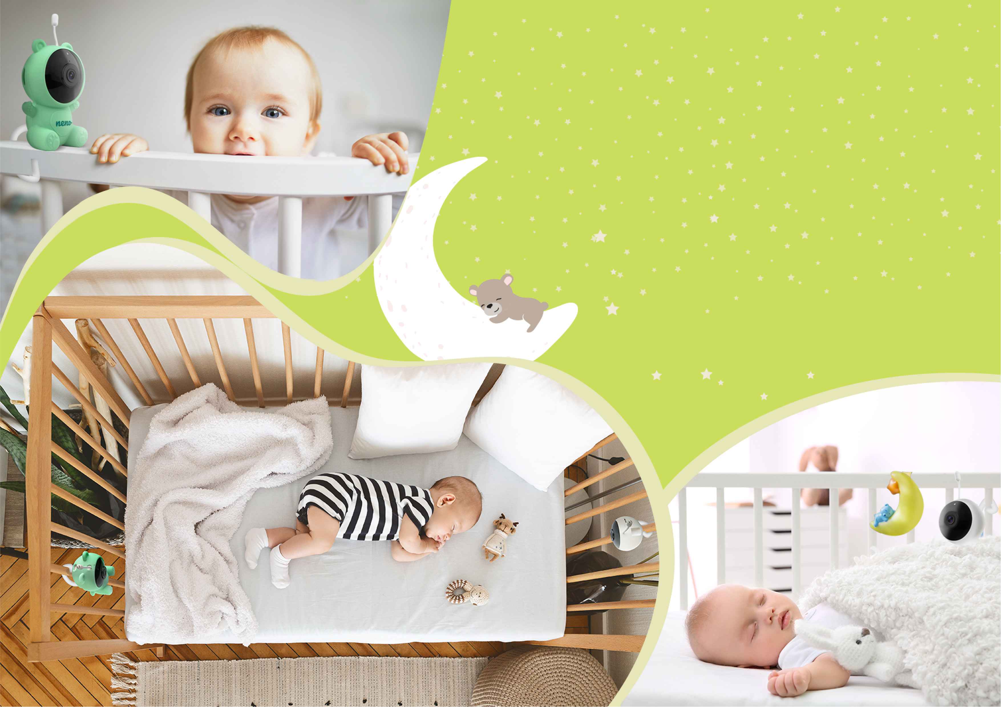 Камера Neno Lui і дитина в ліжечку
